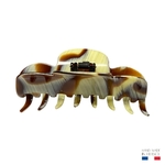 grande pince à cheveux corne marron 11 cm 2-Photoroom