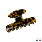 grande pince cheveux écaille foncé 9 cm-Photoroom