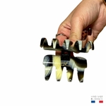 pince à cheveux corne noire 6,5 cm 4