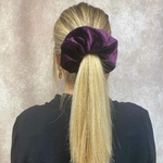 chouchou cheveux XL velours violet