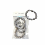 élastiques cheveux tresse 5 cm gris