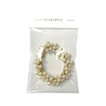 élastique cheveux 5 cm perles blanc 2