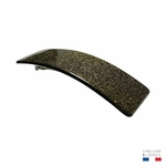 grande barrette à cheveux hortance glossy pailleté or