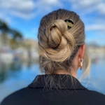épingle à chignon 9,5 cm écaille clair 2