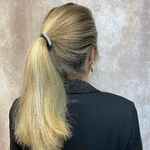 élastique à cheveux noir noué strass blanc 3