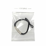 élastique à cheveux noir noué strass blanc 2