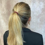 élastique à cheveux nœud fin sans métal prune 2