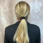 élastique à cheveux 5 cm perles noir