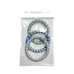 élastique à cheveux épais tressé sans métal collection bleu vert 2