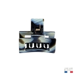 pince à cheveux rectangulaire corne noire 6 cm 2-Photoroom