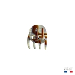 petite pince à cheveux arrondie corne marron 3,7 cm 2-Photoroom
