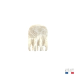 petite pince à cheveux blanc nacré 4 cm-Photoroom