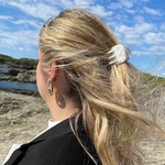 petite pince à cheveux blanc nacré 4 cm 5