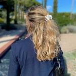 petite pince à cheveux blanc nacré 4 cm 4