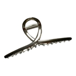 grande pince à cheveux argentée 11 cm-Photoroom