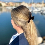 grande pince à cheveux marron 9 cm injecté 5
