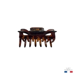 pince à cheveux crabe classique marron injecté 6,3 cm-Photoroom