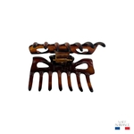 pince à cheveux crabe classique marron injecté 6,3 cm 3-Photoroom