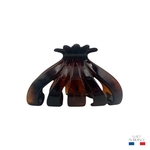 pince à cheveux crabe marron 8 cm injecté-Photoroom