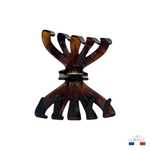 pince à cheveux crabe marron 8 cm injecté 3-Photoroom