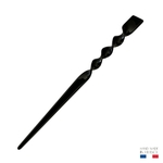 pic à cheveux torsadé 19 cm noir-Photoroom