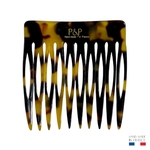 peigne à cheveux 10 dents écaille foncée 2