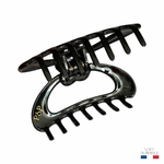 pince à cheveux motif trèfle 8,5 cm noir 4