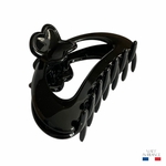 pince à cheveux motif trèfle 8,5 cm noir 2