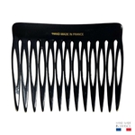 peigne à cheveux 13 dents beige et noir 2