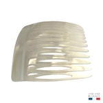 peigne à cheveux 15 dents blanc nacré 3