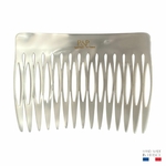 peigne à cheveux 15 dents blanc nacré 2
