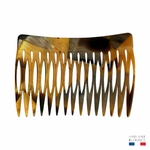 peigne à cheveux 15 dents corne doré 2