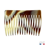 peigne à cheveux 15 dents corne marron 2