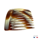 peigne à cheveux 15 dents corne marron 3