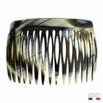 peigne à cheveux 15 dents corne noir