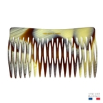 peigne à cheveux 18 dents corne marron 2