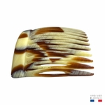 peigne à cheveux 18 dents corne marron 3