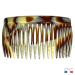 peigne à cheveux 18 dents corne marron