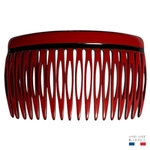 peigne à cheveux 18 dents rouge et noir