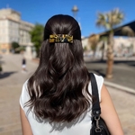 barrette cheveux hortance corne doree