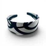 serre tete tissu blanc cercles