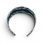 serre tete tissu FLORAL GRIS ARGENT2