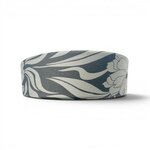 serre tete tissu FLORAL GRIS ARGENT4