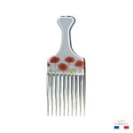 peigne-afro-motif-coquelicots-acetate-fabrication-francaise-face