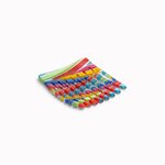 PEIGNE A CHEVEUX 8 DENTS MULTICOLORE ARLEQUIN TRANSPARENT PIQUE&PINCE 2