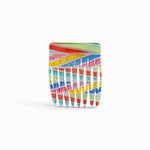 PEIGNE A CHEVEUX 8 DENTS MULTICOLORE ARLEQUIN TRANSPARENT PIQUE&PINCE