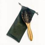 BROSSE A CHEVEUX OVALE BOIS POIL DE SANGLIER RAYEE12
