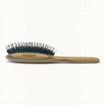 BROSSE A CHEVEUX OVALE BOIS POIL DE SANGLIER MIXTE RAYEE12