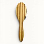 BROSSE A CHEVEUX OVALE BOIS POIL DE SANGLIER MIXTE RAYEE13