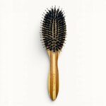 BROSSE A CHEVEUX OVALE BOIS POIL DE SANGLIER MIXTE RAYEE10